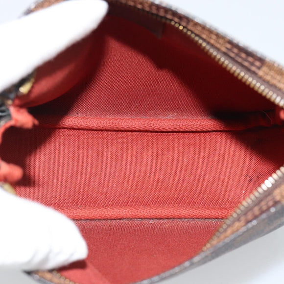 LOUIS VUITTON Damier Ebene Trousse Make Up Pouch N51982 LV Auth 188242A