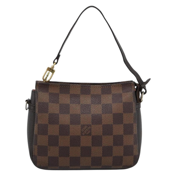 LOUIS VUITTON Damier Ebene Trousse Make Up Pouch N51982 LV Auth 188242A