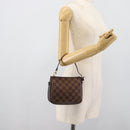 LOUIS VUITTON Damier Ebene Trousse Make Up Pouch N51982 LV Auth 188242A-20