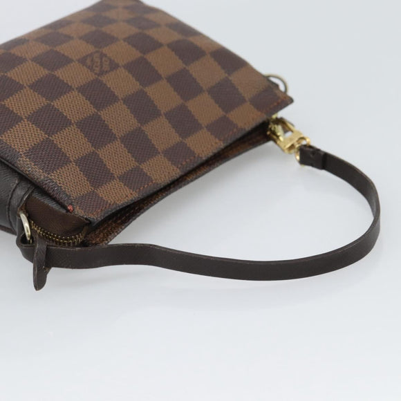 LOUIS VUITTON Damier Ebene Trousse Make Up Pouch N51982 LV Auth 188242A