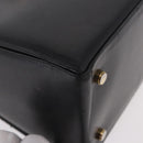 Salvatore Ferragamo Gancini Hand Bag Leather Black Gold Auth 188245-9