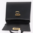 Salvatore Ferragamo Gancini Hand Bag Leather Black Gold Auth 188245-19