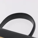 Salvatore Ferragamo Gancini Hand Bag Leather Black Gold Auth 188245-14