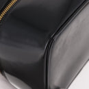 GUCCI Vanity Hand Bag Patent Leather Black Gold 032 1956 0150 Auth 188246-14