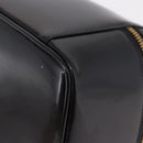 GUCCI Vanity Hand Bag Patent Leather Black Gold 032 1956 0150 Auth 188246-9