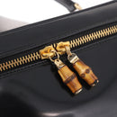 GUCCI Vanity Hand Bag Patent Leather Black Gold 032 1956 0150 Auth 188246-17