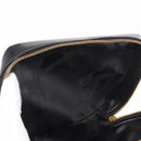 GUCCI Vanity Hand Bag Patent Leather Black Gold 032 1956 0150 Auth 188246-10