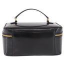 GUCCI Vanity Hand Bag Patent Leather Black Gold 032 1956 0150 Auth 188246-2
