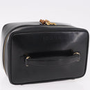 GUCCI Vanity Hand Bag Patent Leather Black Gold 032 1956 0150 Auth 188246-6