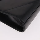 GIVENCHY Shoulder Bag Leather Black Gold Auth 188247-9