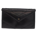GIVENCHY Shoulder Bag Leather Black Gold Auth 188247-13