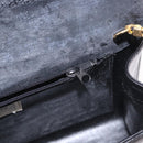 GIVENCHY Shoulder Bag Leather Black Gold Auth 188247-20