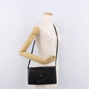 GIVENCHY Shoulder Bag Leather Black Gold Auth 188247-22
