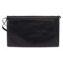 GIVENCHY Shoulder Bag Leather Black Gold Auth 188247-2
