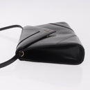 GIVENCHY Shoulder Bag Leather Black Gold Auth 188247-4