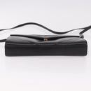 GIVENCHY Shoulder Bag Leather Black Gold Auth 188247-5