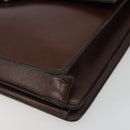 Christian Dior Shoulder Bag Leather Brown Gold Auth 188248-10