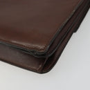 Christian Dior Shoulder Bag Leather Brown Gold Auth 188248-12