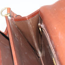Christian Dior Shoulder Bag Leather Brown Gold Auth 188248-19