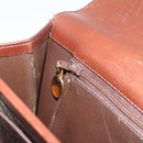 Christian Dior Shoulder Bag Leather Brown Gold Auth 188248-20
