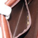 Christian Dior Shoulder Bag Leather Brown Gold Auth 188248-21