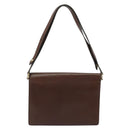 Christian Dior Shoulder Bag Leather Brown Gold Auth 188248-3