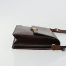 Christian Dior Shoulder Bag Leather Brown Gold Auth 188248-4
