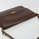 Christian Dior Shoulder Bag Leather Brown Gold Auth 188248-6