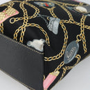 GUCCI Hand Bag Satin Black Gold 153361 Auth 188253A-12