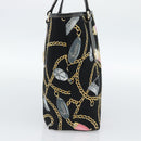 GUCCI Hand Bag Satin Black Gold 153361 Auth 188253A-4