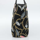GUCCI Hand Bag Satin Black Gold 153361 Auth 188253A-5