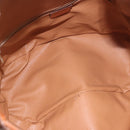 CELINE Macadam Canvas Shoulder Bag PVC Leather Brown Gold Auth 188254-10