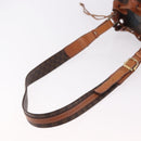 CELINE Macadam Canvas Shoulder Bag PVC Leather Brown Gold Auth 188254-7