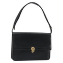 Christian Dior Shoulder Bag Leather Black Gold Auth 188255-1