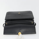 Christian Dior Shoulder Bag Leather Black Gold Auth 188255-10
