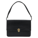 Christian Dior Shoulder Bag Leather Black Gold Auth 188255-13