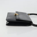 Christian Dior Shoulder Bag Leather Black Gold Auth 188255-3