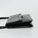 Christian Dior Shoulder Bag Leather Black Gold Auth 188255-4