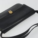 Christian Dior Shoulder Bag Leather Black Gold Auth 188255-6