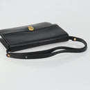 Christian Dior Shoulder Bag Leather Black Gold Auth 188255-7