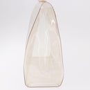 HERMES Vinyl Kelly Hand Bag Vinyl Clear Gold Auth 188256-4