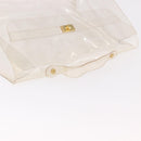 HERMES Vinyl Kelly Hand Bag Vinyl Clear Gold Auth 188256-6
