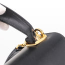 Salvatore Ferragamo Hand Bag Leather 2way Black Gold Auth 188257-19