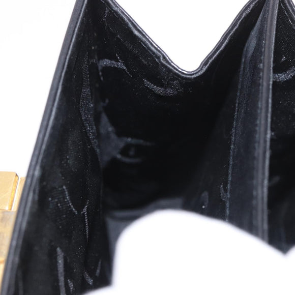 Salvatore Ferragamo Hand Bag Leather 2way Black Gold Auth 188257