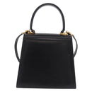Salvatore Ferragamo Hand Bag Leather 2way Black Gold Auth 188257-3