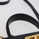 Salvatore Ferragamo Hand Bag Leather 2way Black Gold Auth 188257-9