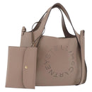 Stella MacCartney Hand Bag Leather 2way Beige Gold 513860 Auth 188263A-1