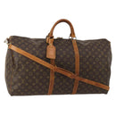 LOUIS VUITTON Monogram Keepall Bandouliere 60 Boston Bag M41412 LV Auth 188266-1