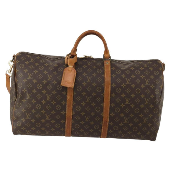 LOUIS VUITTON Monogram Keepall Bandouliere 60 Boston Bag M41412 LV Auth 188266