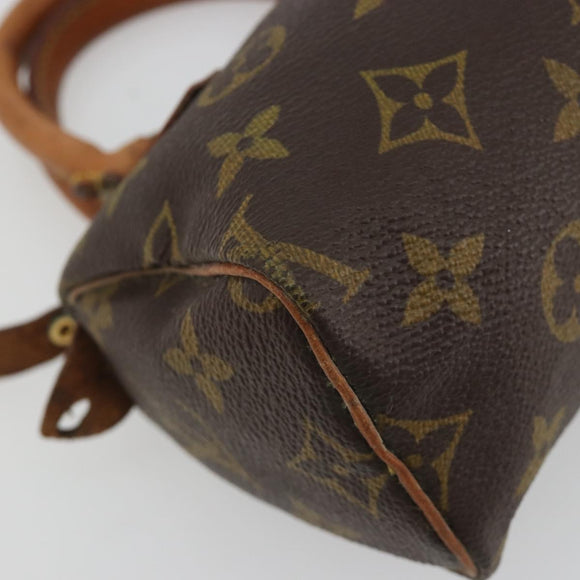 LOUIS VUITTON Monogram Mini Speedy Hand Bag M41534 LV Auth 188268